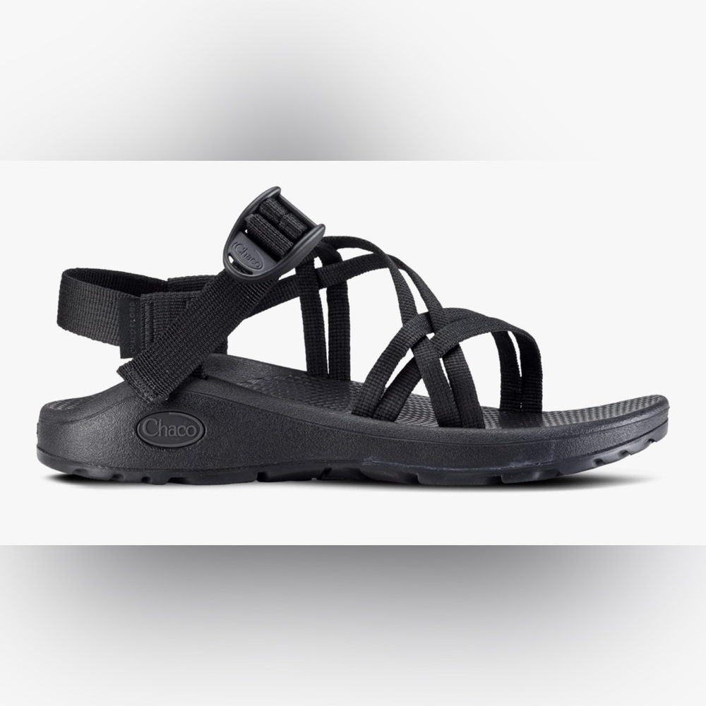 Chaco Dual Strap Cloud Sandal Women Solid Black - Picture 6 of 12